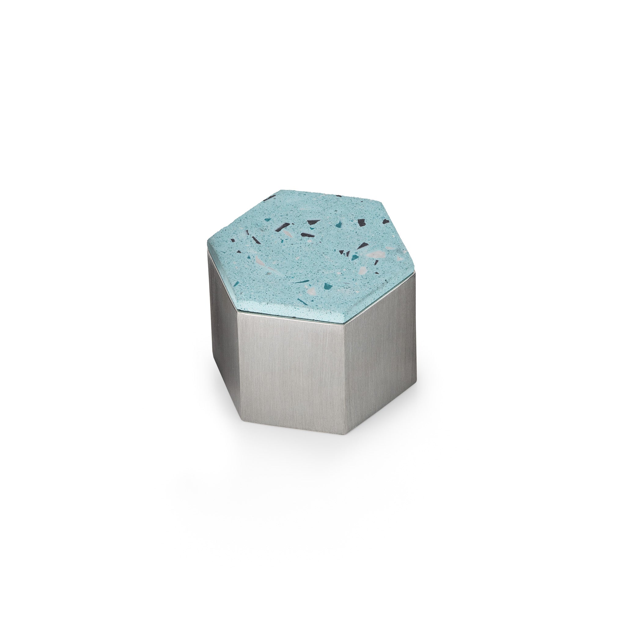 Pewter and Jesmonite Hexagonal Elin Trinket Boxes